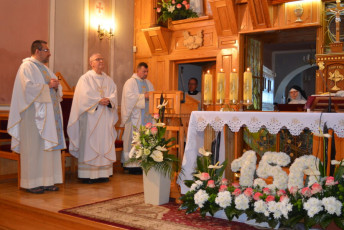 14. Powitanie ks. Biskupa Płockiego przez siostry, Przasnysz, 07.08.2021, fot. E. Łukasiak