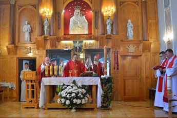 27. Msza św. wotywna o bł. Marii Teresie, kościół klarysek kapucynek, Przasnysz, 30.04.2022, fot. E. Łukasiak