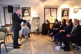 8. Prelekcję wygłasza ks. dr Robert Ogrodnik z Warszawy, Przasnysz, 08.09.2021, fot. Ewa Łukasiak